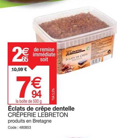 éclats De Crêpe Dentelle Crêperie Lebreton