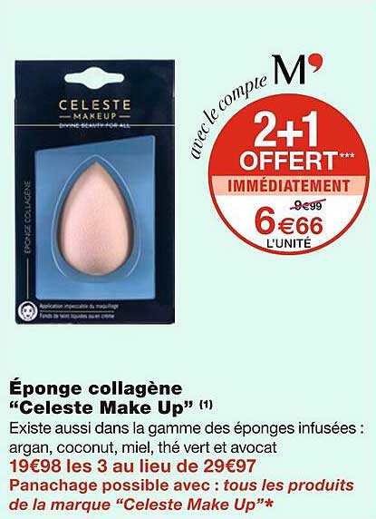 éponge collagène "céleste make up"