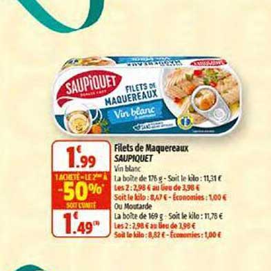 Filets De Maquereaux Saupiquet