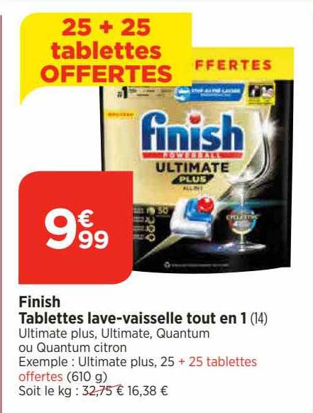finish tablettes lave-vaisselle tout en 1