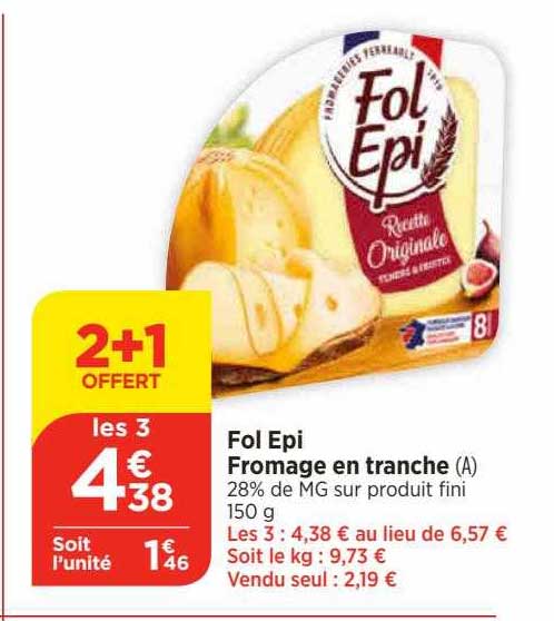 fol épi fromage en tranche