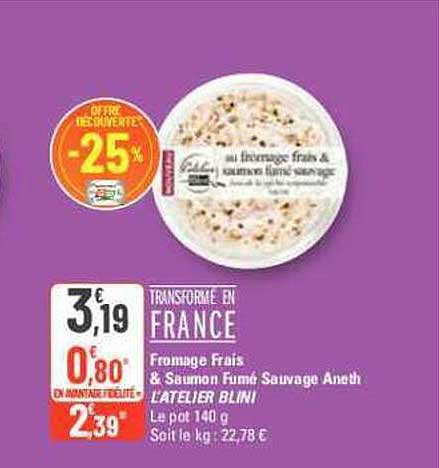 fromage frais & saumon fumé sauvage aneth l'atelier blini