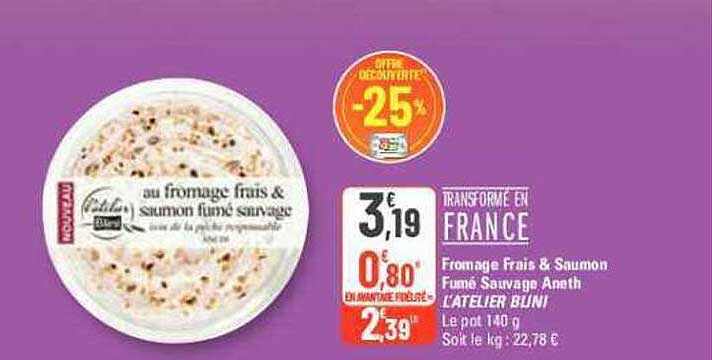 Fromage Frais & Saumon Fumé Sauvage Aneth L'atelier Blini