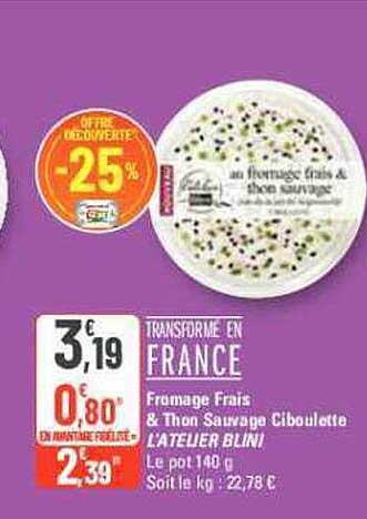 fromage frais & thon sauvage ciboulette l'atelier blini