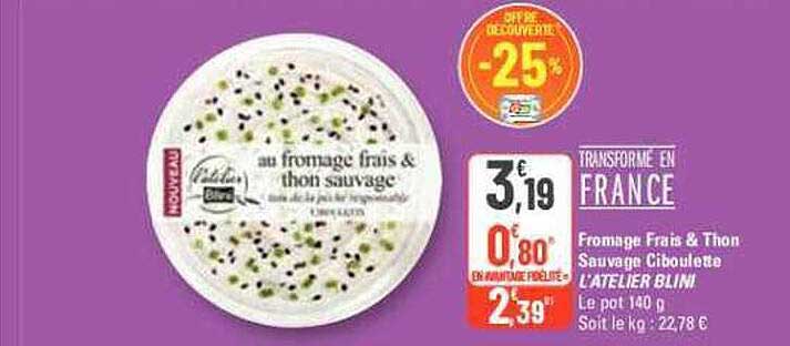 fromage frais & thon sauvage ciboulette l'atelier blini