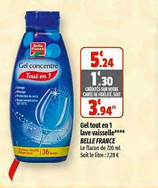Gel Tout En 1 Lave Vaisselle Belle France