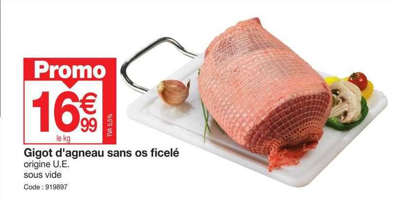 gigot d'agneau sans os ficelé
