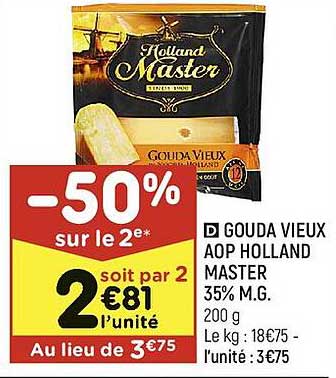 gouda vieux aop holland master 35% m.g.