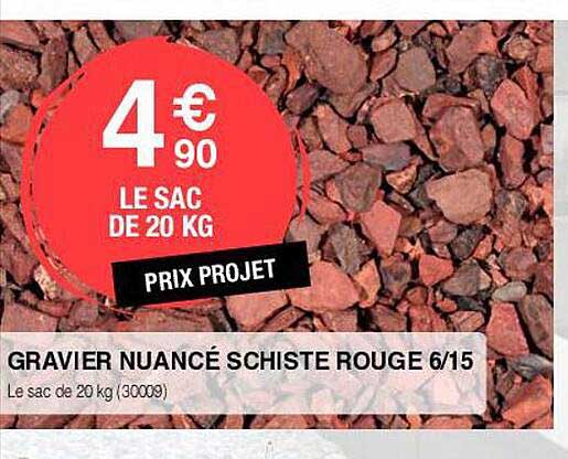 gravier nuancé schiste rouge 6-15