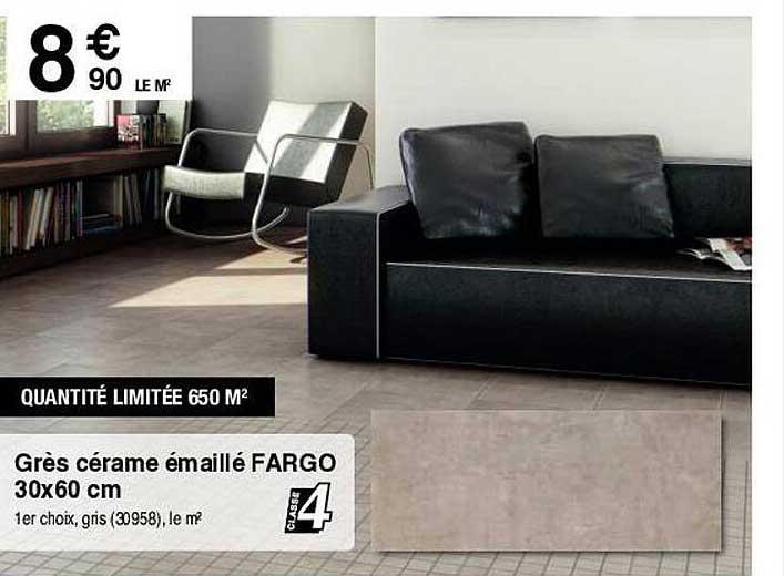 grès cérame émaillé fargo 30 x 60 cm