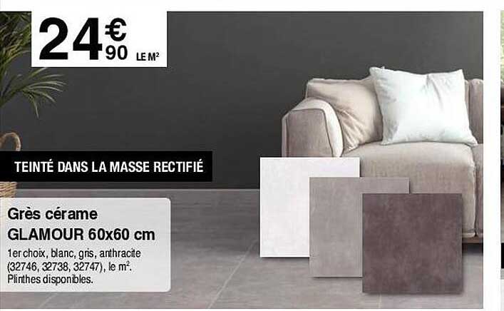 grès cérame glamour 60 x 60 cm