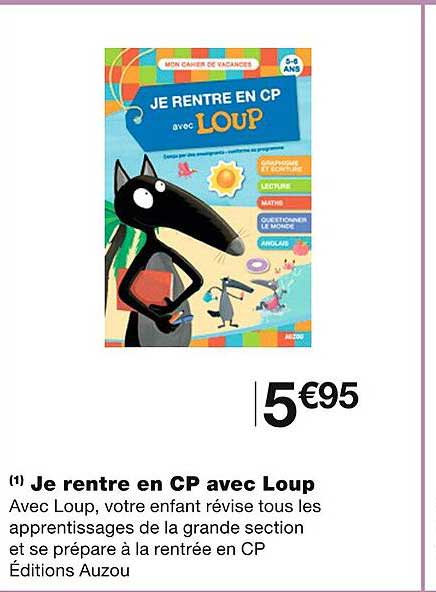 je rentre en cp avec loup