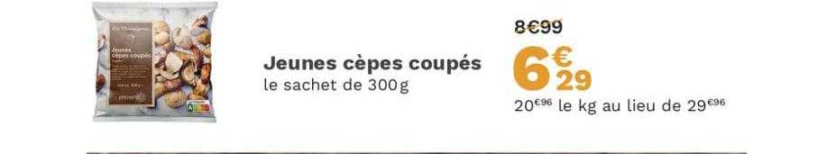 jeunes cèpes coupés