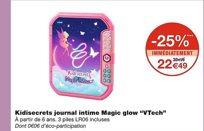kidisecrets journal intime magic glow "vtech"
