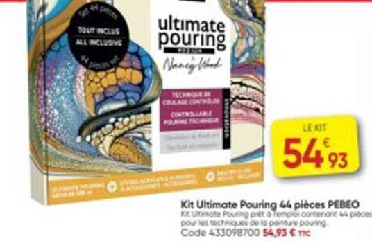 kit ultimate pouring 44 pièces pebeo