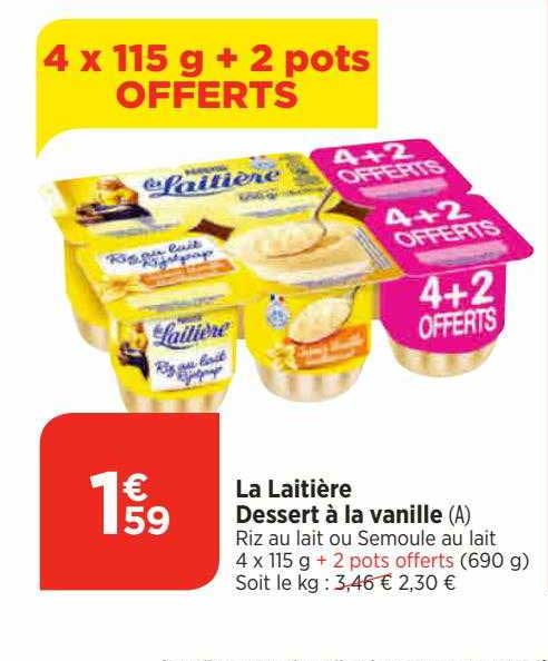 La Laitière Dessert à La Vanille