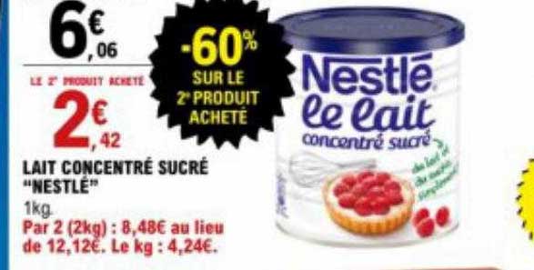Lait Concentré Sucré "nestlé"
