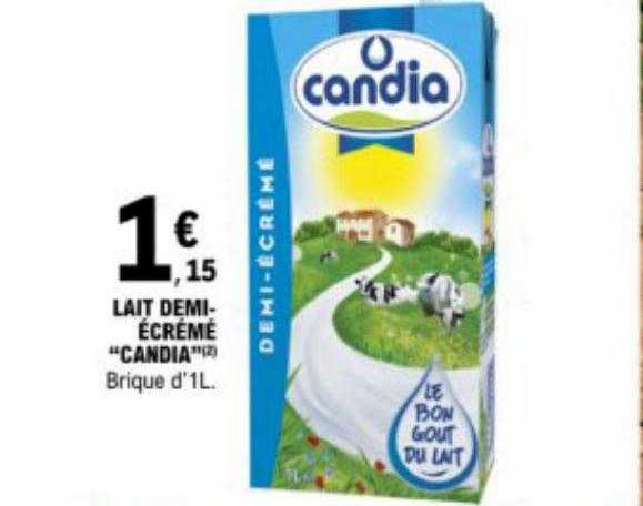 lait demi-écrémé "candia"