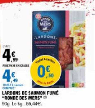 lardons de saumon fumé "ronde des mers"