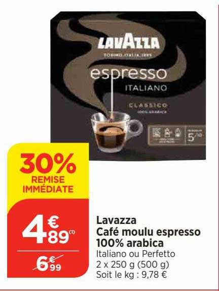Lavazza Café Moulu Espresso 100% Arabica