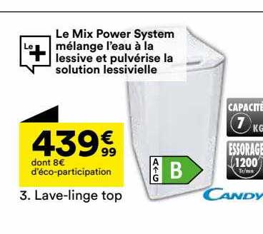 lave-linge top candy