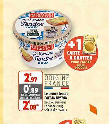 le beurre tendre paysan breton