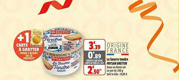 le beurre tendre paysan breton
