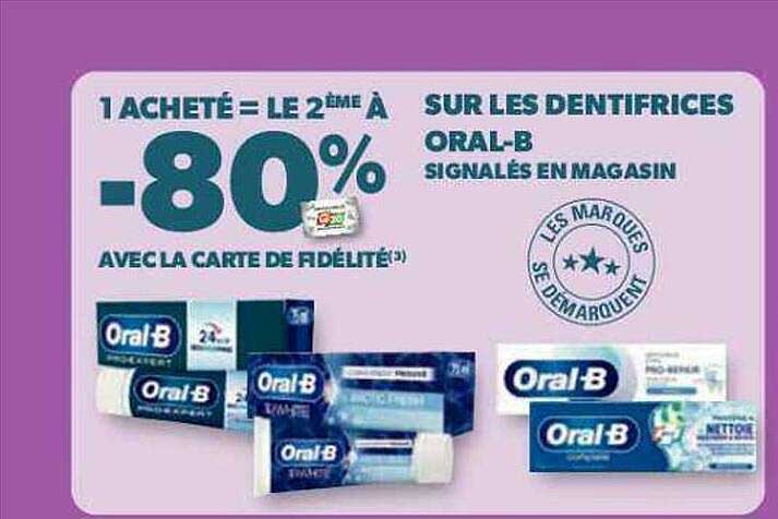 les dentifrices oral-b