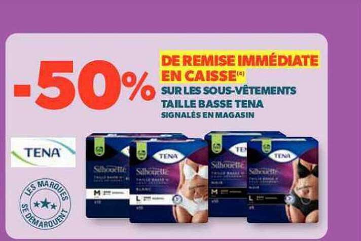 les sous-vêtements taille basse tena