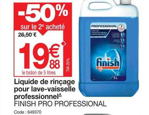 liquide de rinçage pour lave-vaisselle professionnel finish pro professional