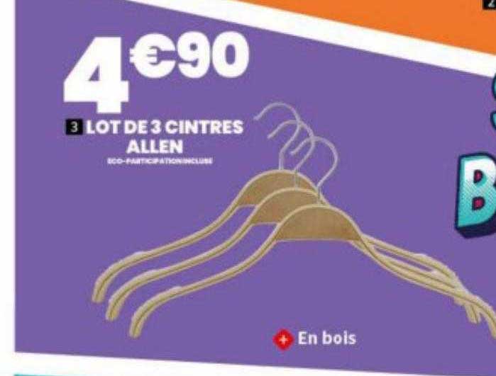 lot de 3 cintres allen