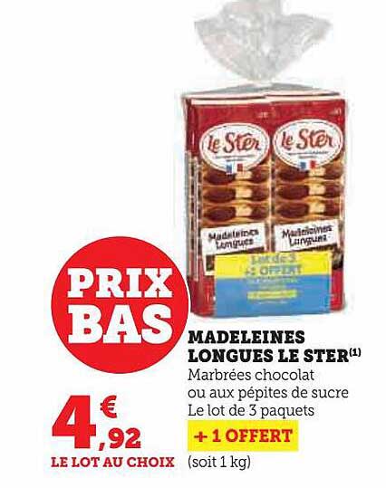 Madeleines Longues Le Ster