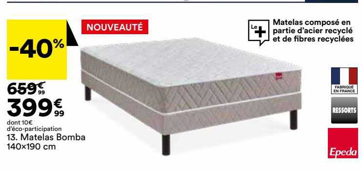matelas bomba 140 x 190 cm epeda