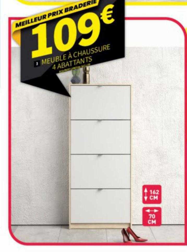meuble à chaussure 4 abattants