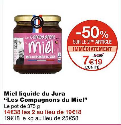 miel liquide du jura "les compagnons du miel"