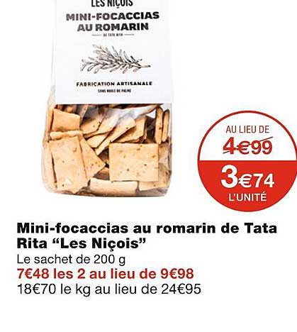 mini-focaccias au romarin de tata rita "les niçois"