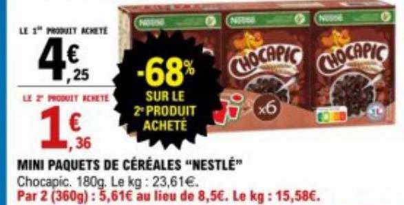 mini paquets de céréales "nestlé"