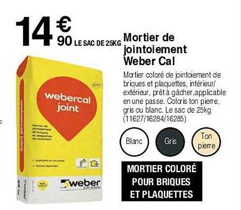 Mortier De Jointoiement Weber Cal