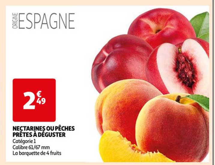 nectarines ou pêches prêtes à déguster