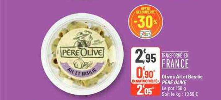 olives ail et basilic père olive