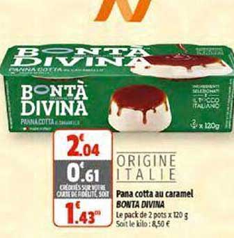 Pana Cotta Au Caramel Bonta Divina