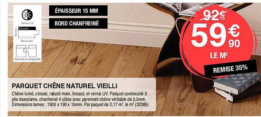 parquet chêne naturel vieilli