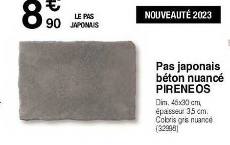 pas japonais béton nuancé pireneos