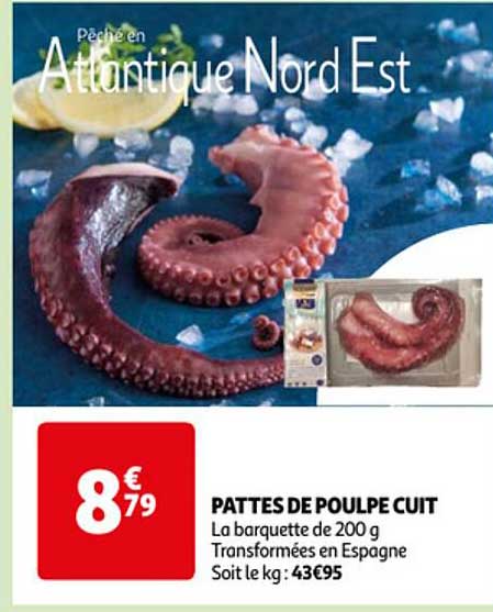 pattes de poulpe cuit