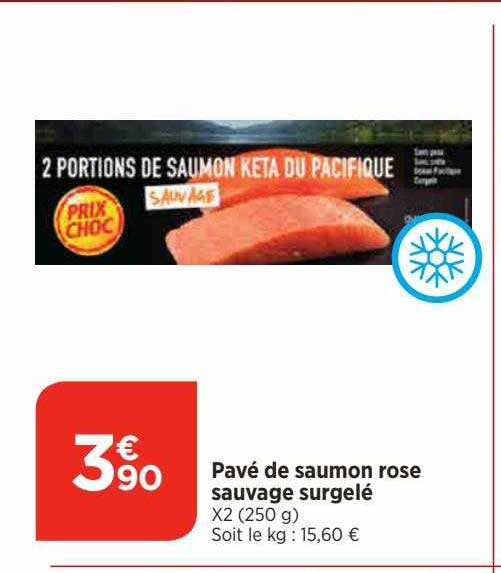 Pavé De Saumon Rose Sauvage Surgelé