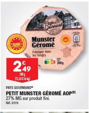 Petit Munster Géromé Aop Pays Gourmand