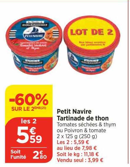 Petit Navire Tartinade De Thon