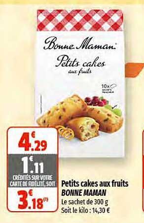 petits cakes aux fruits bonne maman