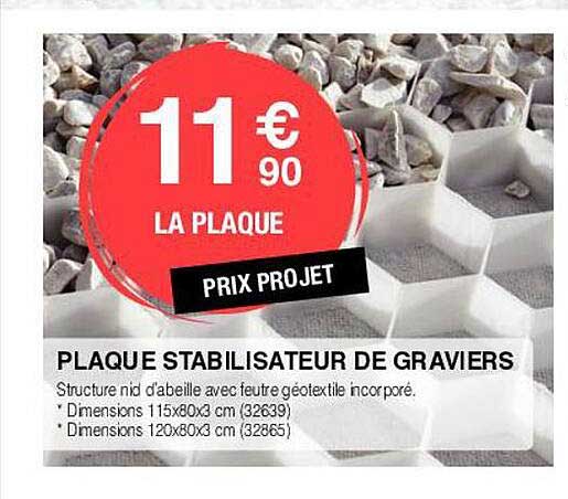 plaque stabilisateur de graviers