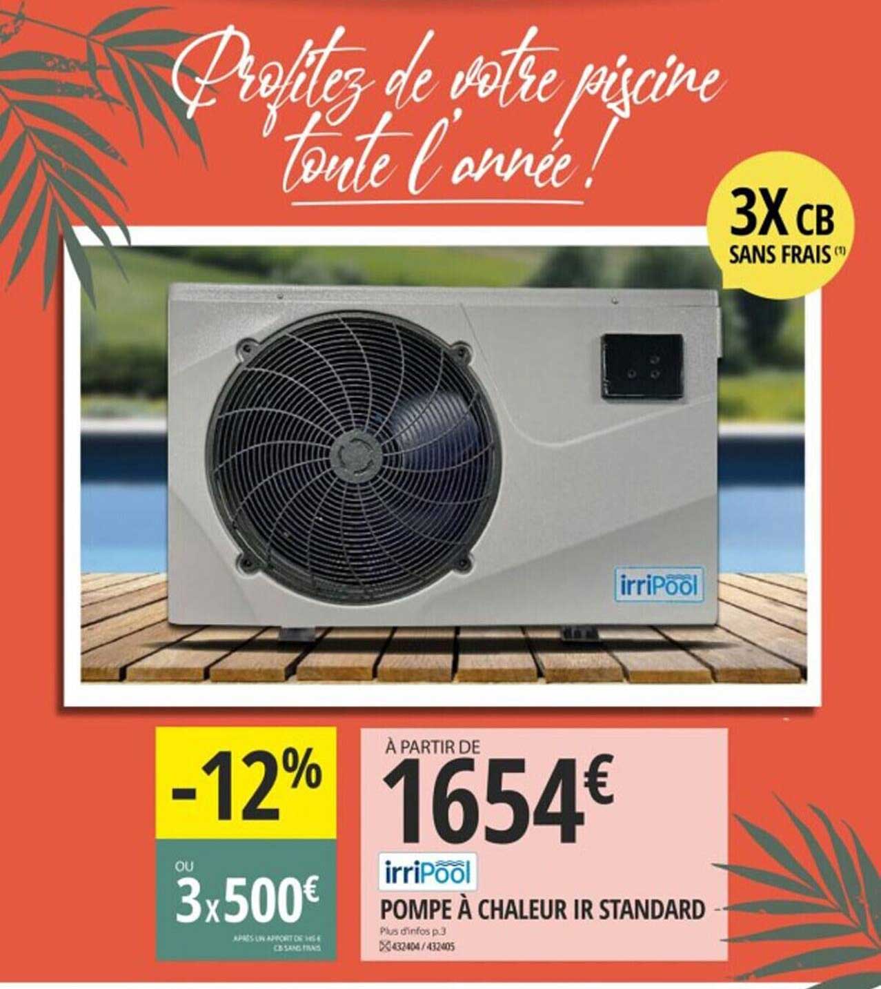 pompe à chaleur ir standard irripool